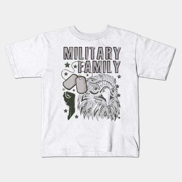 National Military Family Month for Proud Strong United Hero Kids T-Shirt by alcoshirts